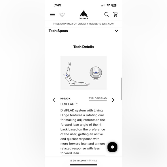 NIB- 2023 Burton Lexa Re:flex snowboard binding in cloud grey - Picture 10 of 12